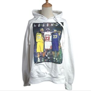 Isaacs Design Basketball Legends FRIENDS style Graphic White Hoodie